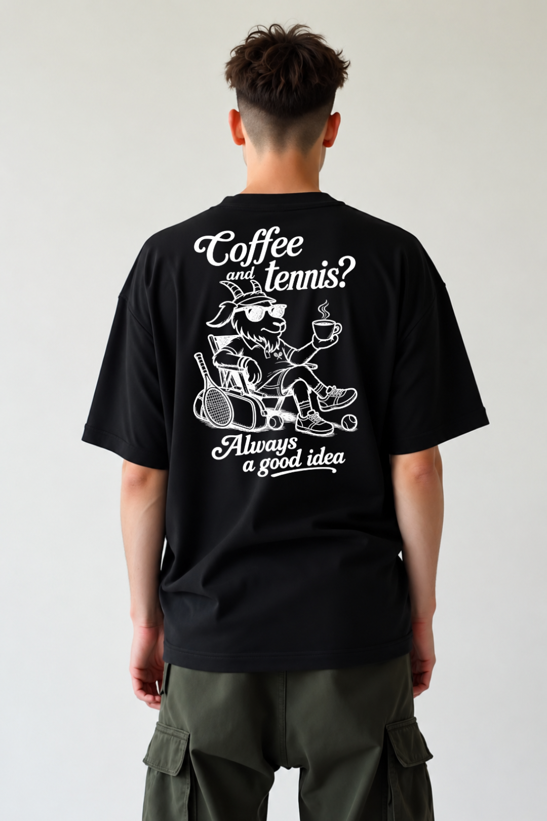 Camisa Oversized Coffee and Tennis