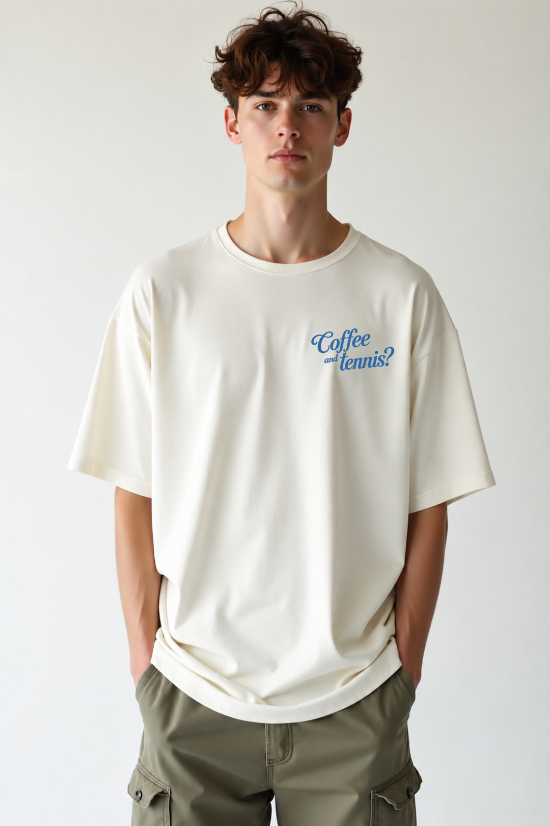 Camisa Oversized Coffee and Tennis