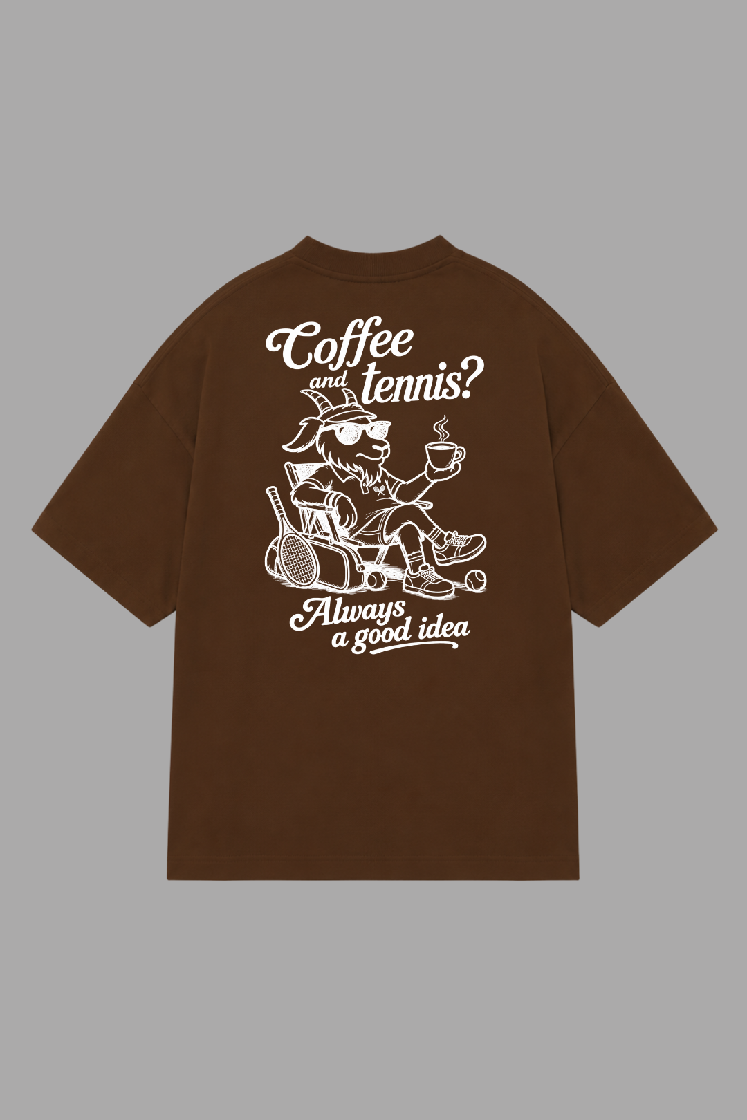 Camisa Oversized Coffee and Tennis