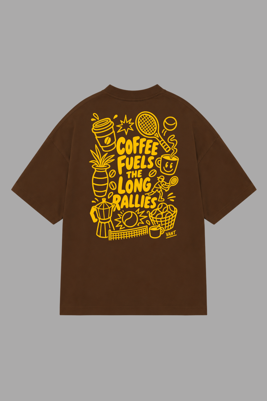Camisa Oversized Coffee and Rallies