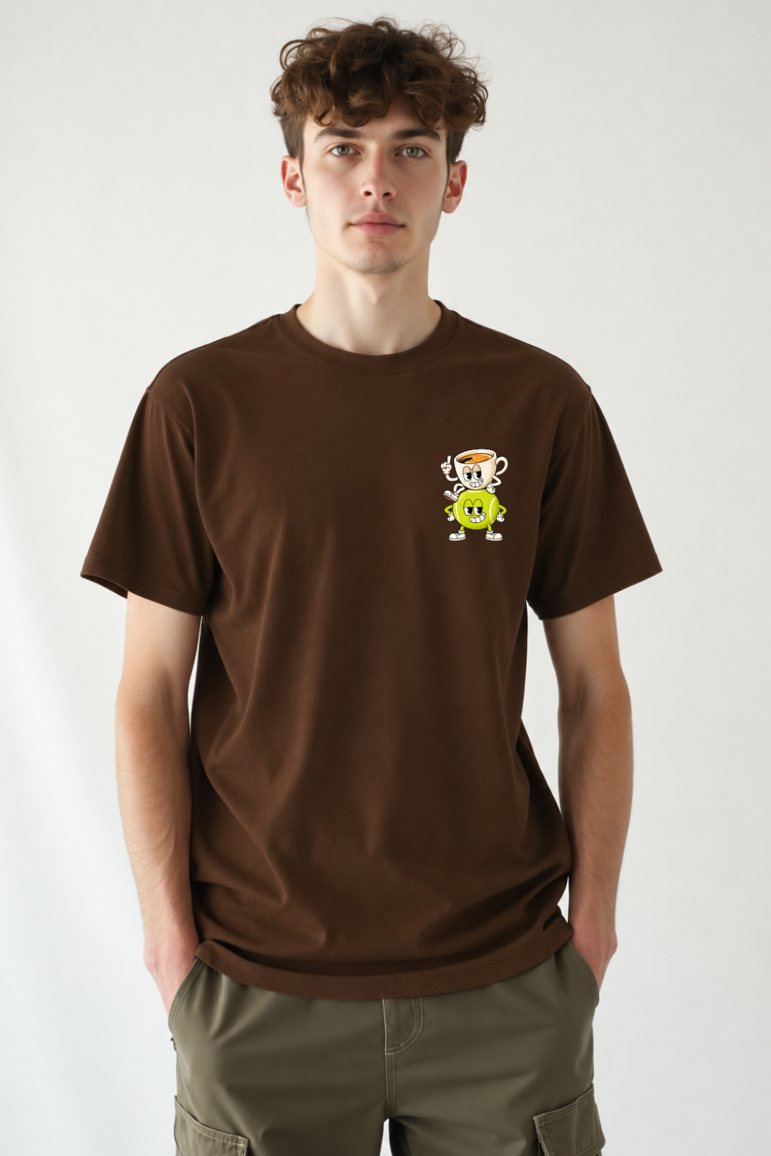 Camisa Básica More Espresso, Less Court Stress