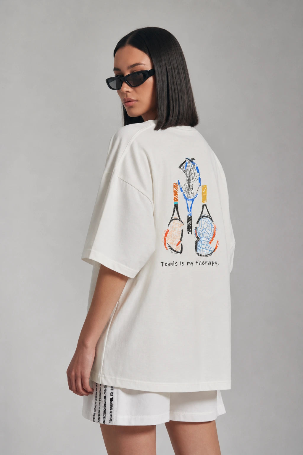 Camisa Oversized Tennis Is My Therapy