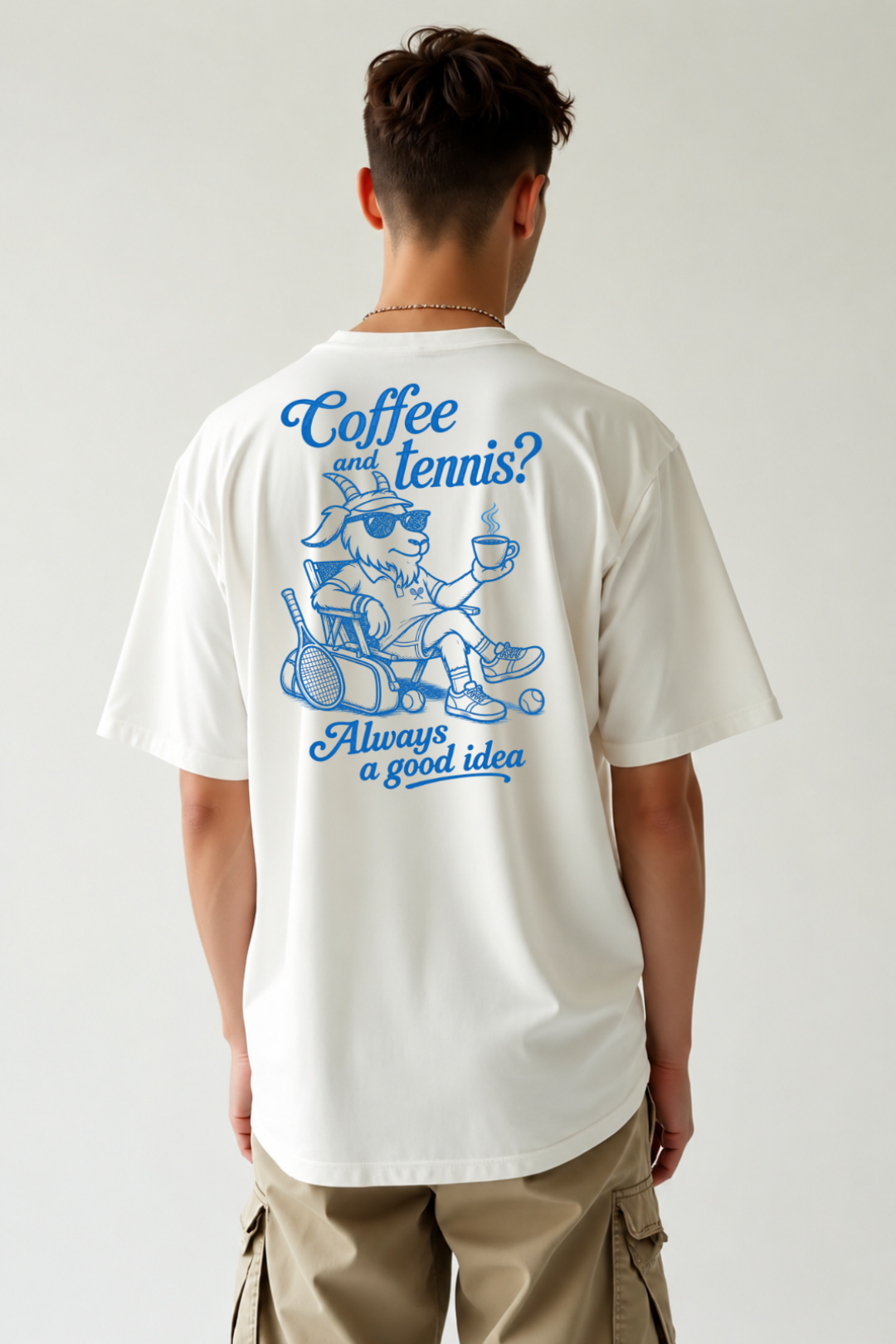 Camisa Oversized Coffee and Tennis