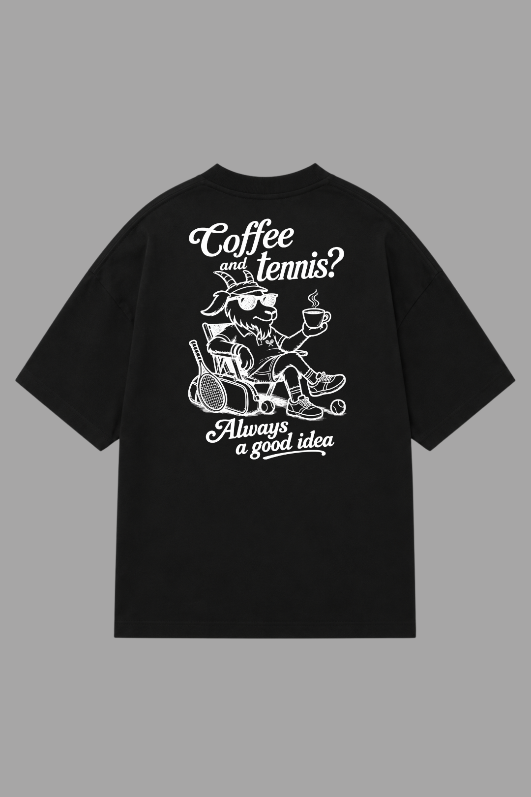 Camisa Oversized Coffee and Tennis