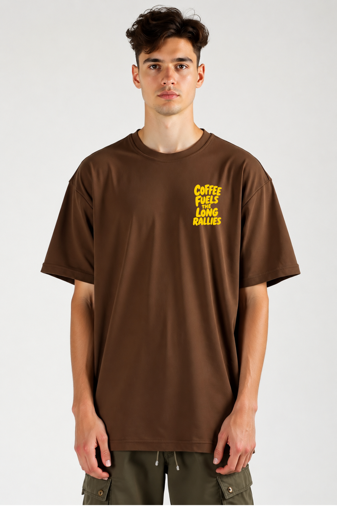 Camisa Oversized Coffee and Rallies
